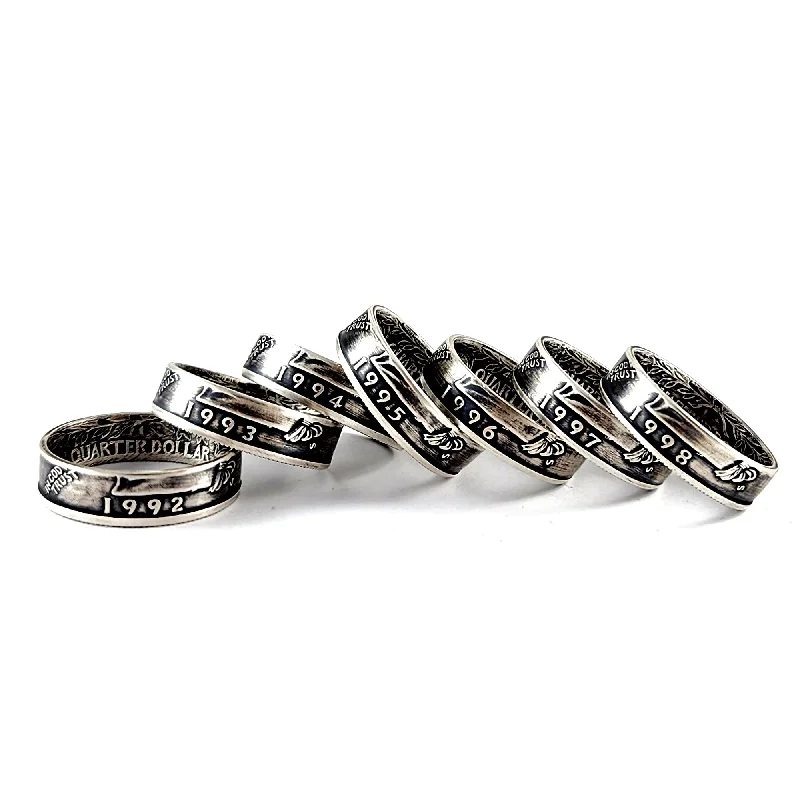 large statement rings -90% Silver 1992-1998 Washington Quarter Ring