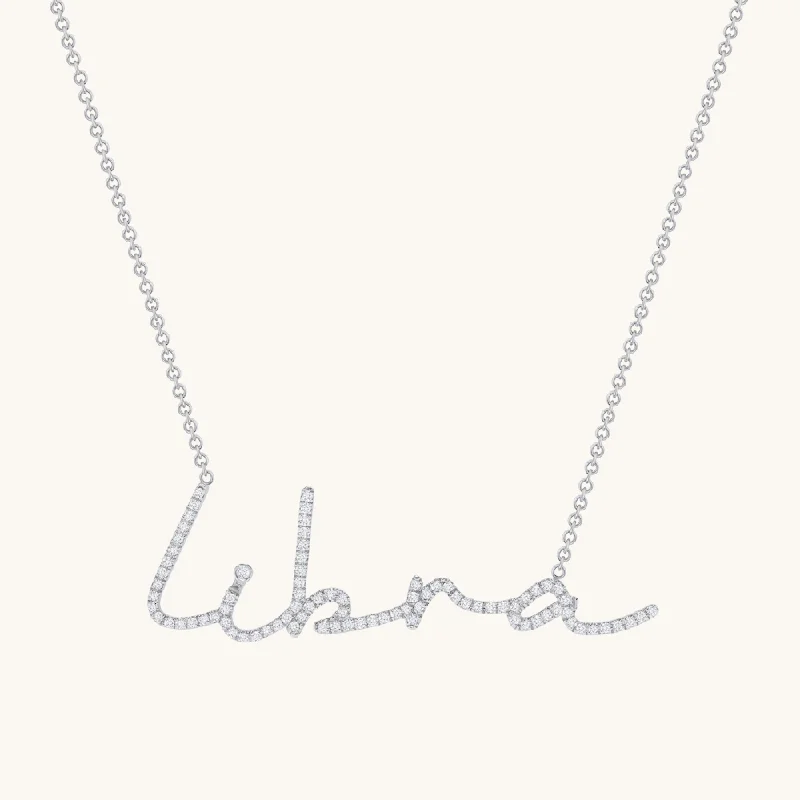 adjustable necklaces for women -Cursive Diamond Name Necklace