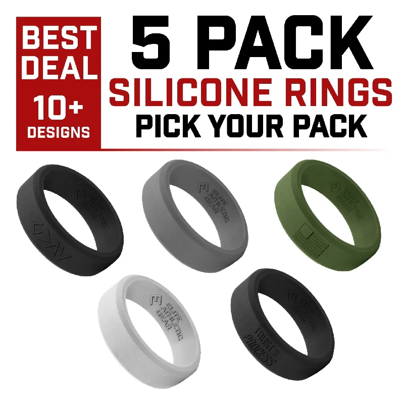 cute rings for women -5 Pack Silicone Rings | Pick Your Pack