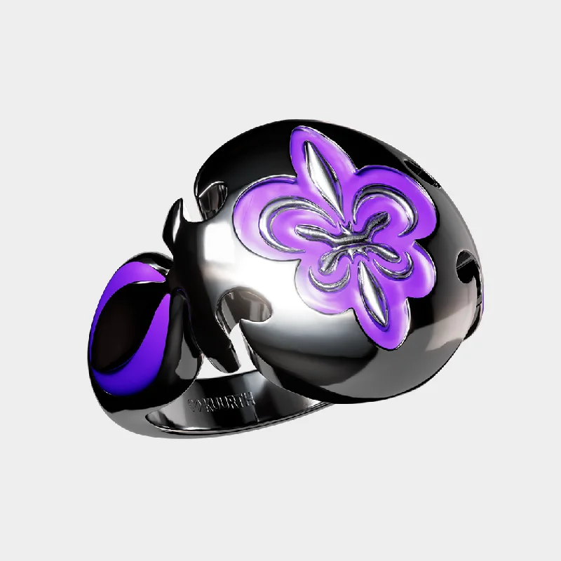 birthday rings for women -Trinity - Purple Ring