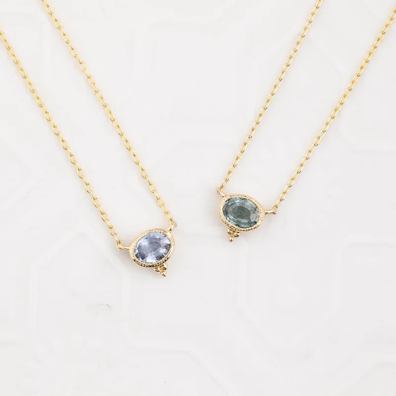 luxury diamond necklaces for women -Iris Sapphire Necklace