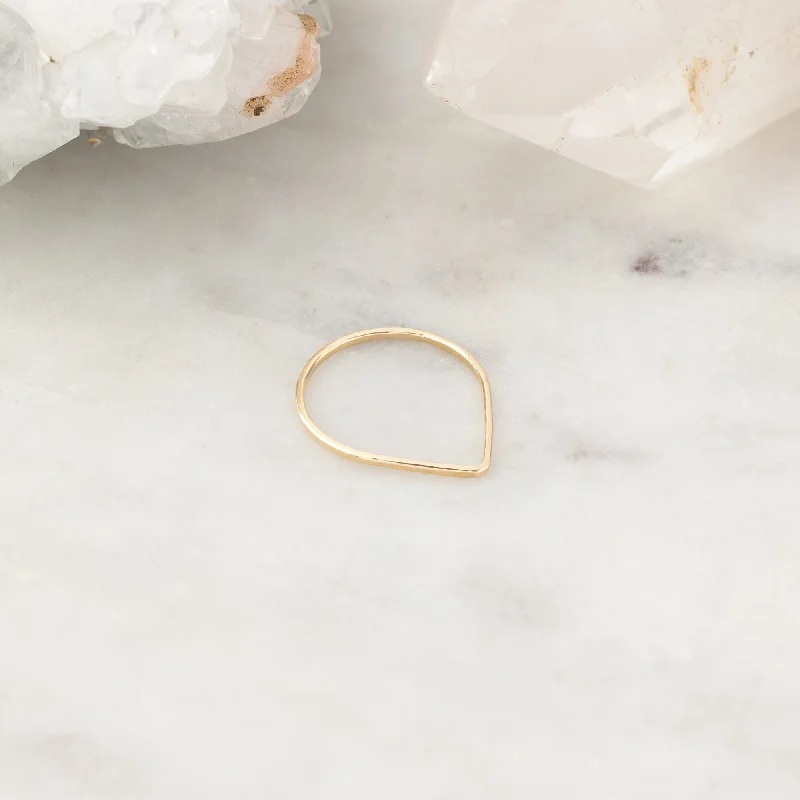 handmade necklaces for women -The Peak Stacking Ring | Gold Filled