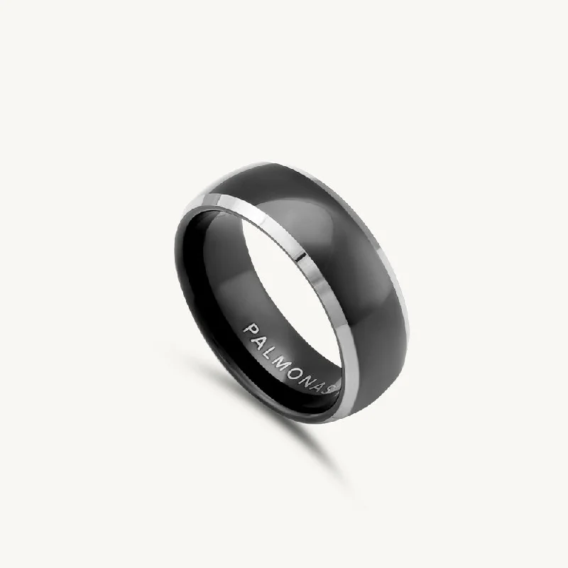 oval rings for women -Glimmer Band Men's Ring Big- Tungsten