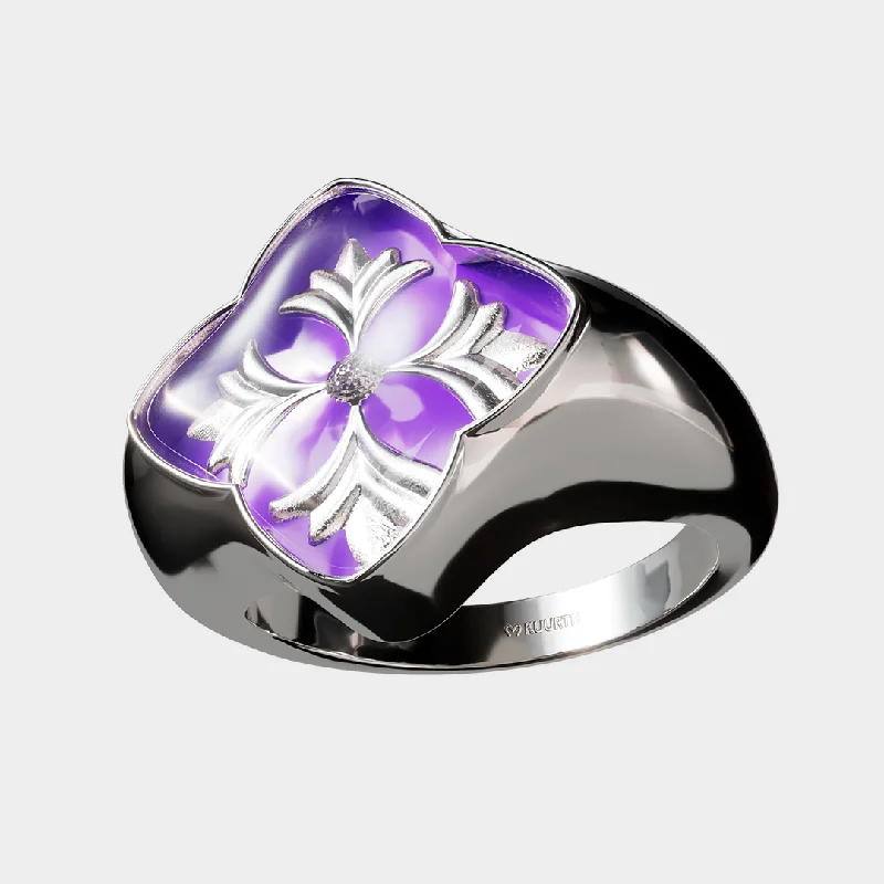 halo rings for women -Pietà - Purple Ring