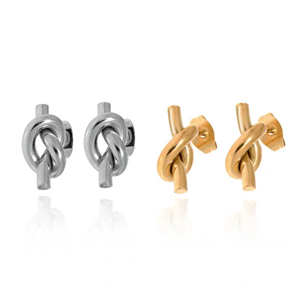 personalized earrings for women -Knot Your Average Stud