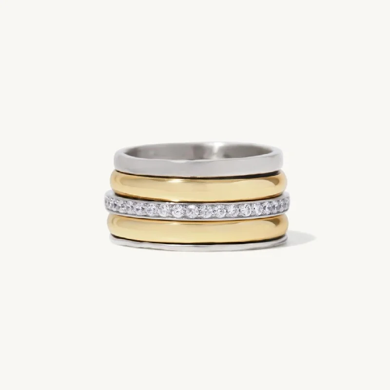 stackable rings for women -Madiana Spinner Ring