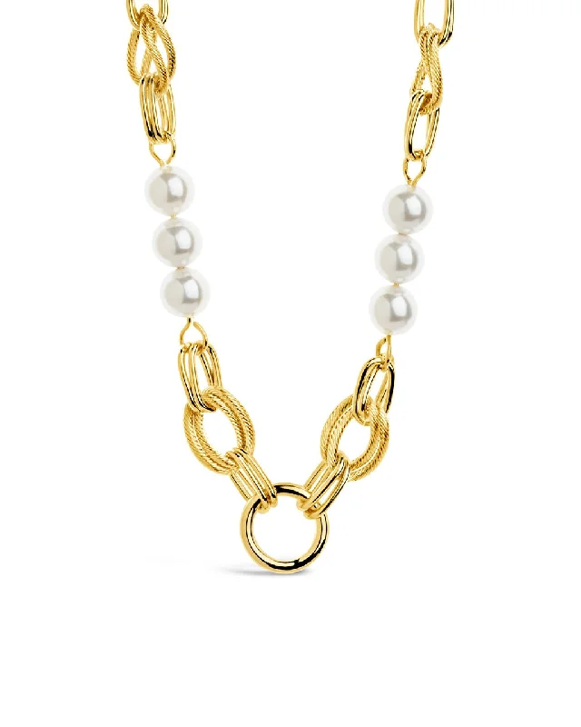 engagement necklaces for women -Ivanna Pearl Chain Necklace