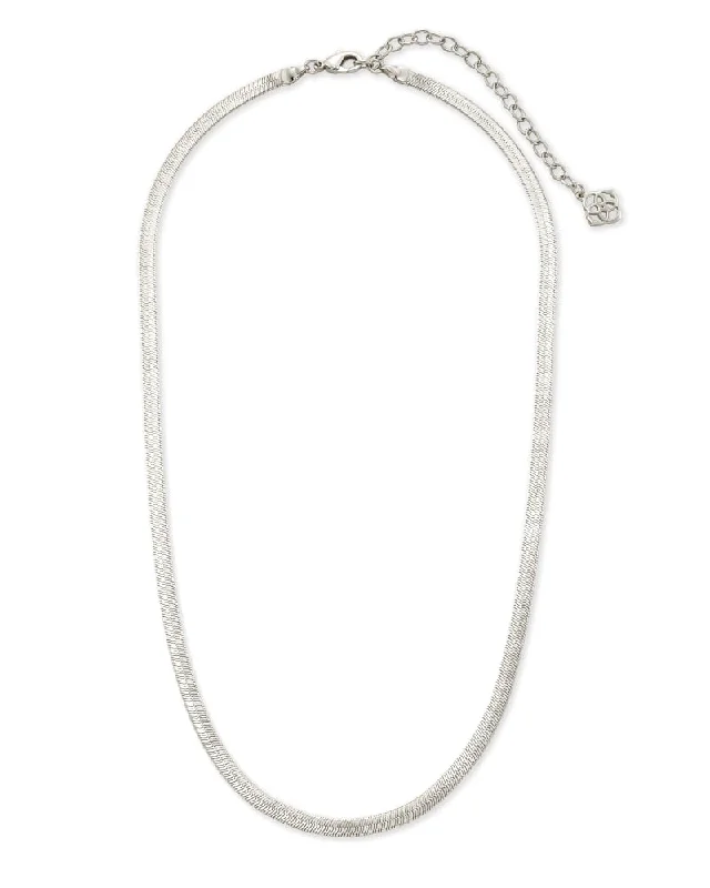 elegant gold necklaces for women -Kassie Silver Chain Necklace by Kendra Scott