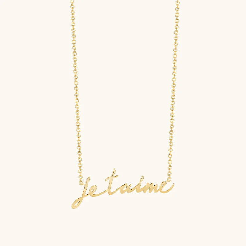 elegant necklaces for women -The 'Je t'aime' Necklace