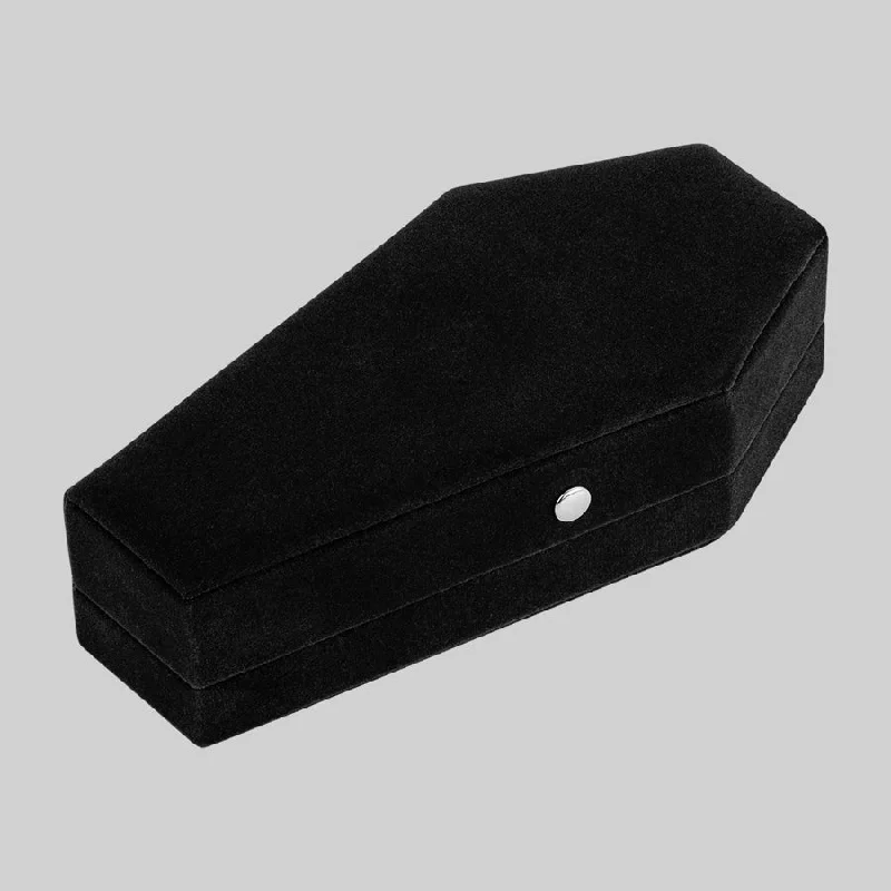 adjustable rings for women -The Black Velvet Coffin Ring Case