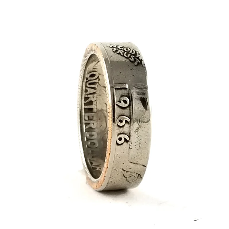 matching couple rings -1966 Washington Quarter Coin Ring