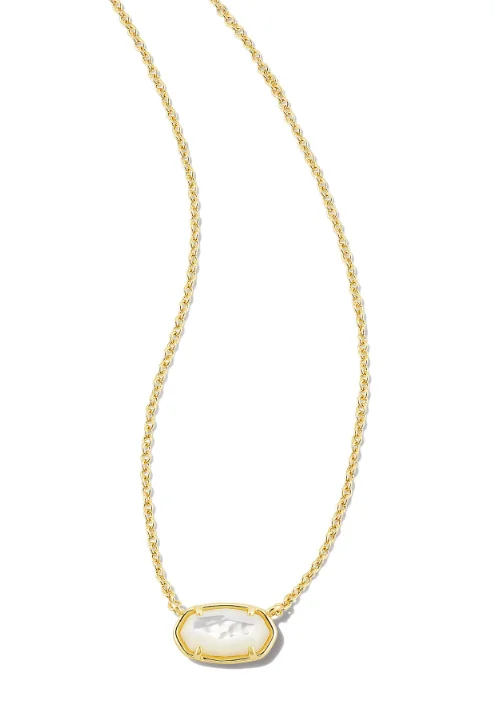 layered gold necklaces for women -Grayson Gold Plated Ivory Mother of Pearl Stone Pendant Necklace by Kendra Scott