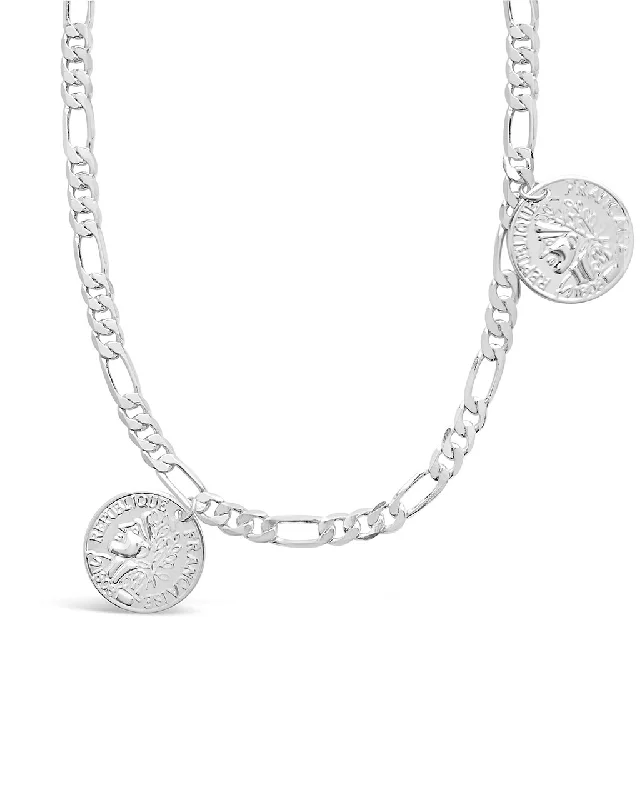 luxury diamond necklaces for women -Figaro Charm Necklace