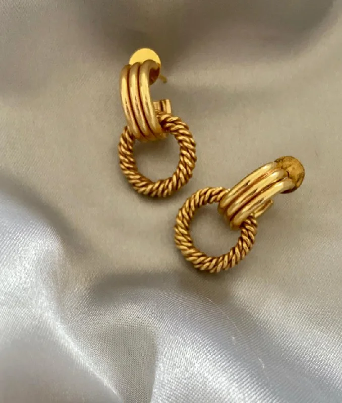 spiral earrings for women -floss hoops